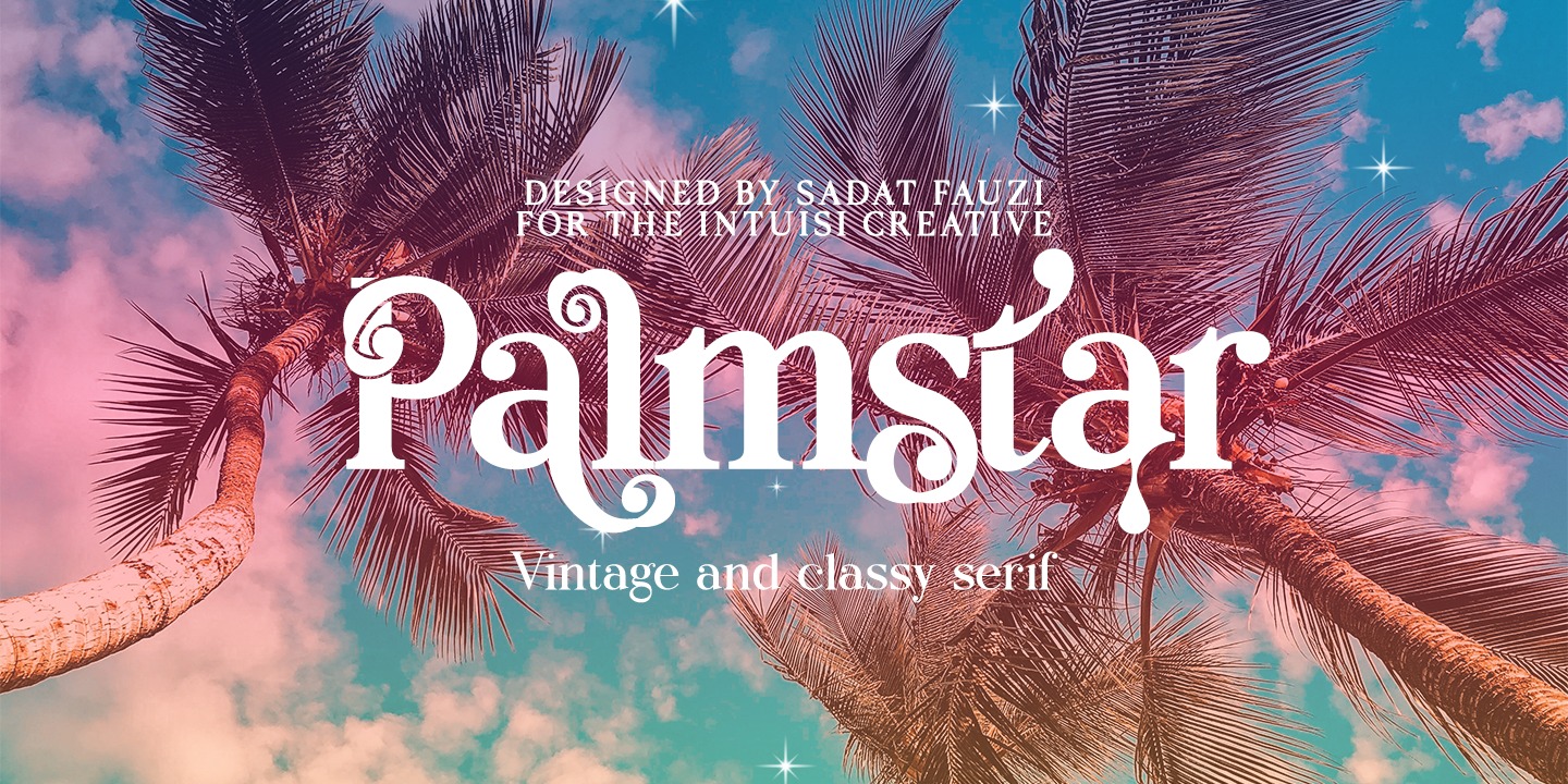 Przykład czcionki Palmstar